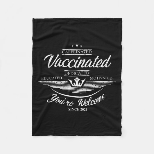 予防接種おもしろいユーモグラフィー引用文完全ワクチン フリースブランケット (正面)