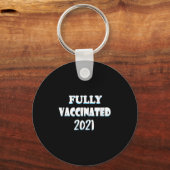 予防接種おもしろい引用文プロワクチン接種2021 キーホルダー (正面)