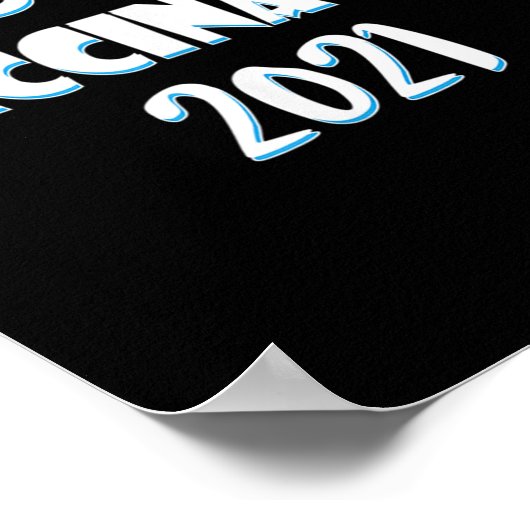 予防接種おもしろい引用文プロワクチン接種2021 ポスター (角)