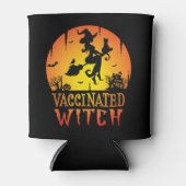 予防接種された魔女、ハロウィーンのユーモア、ハロウィーンの魔女 缶クーラー (正面)