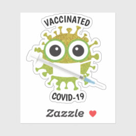 予防接種されたCovid-19カスタムのビニールシール シール