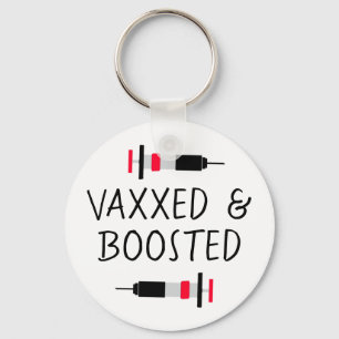 予防接種と強化、Covid-19 キーホルダー