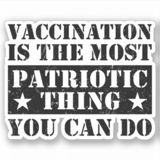 予防接種は最も愛国的なことだ シール