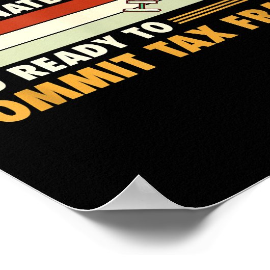 予防接種を受けず、税制詐欺を行う準備ができている ポスター (角)