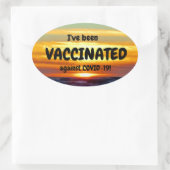 「予防接種を受けた」 楕円形シール (バッグ)