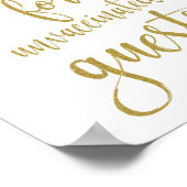 予防接種を受けていないゲスト用のマスクのサイン ポスター (角)