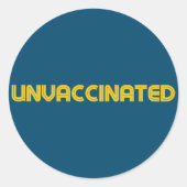 予防接種を受けていないラベル ラウンドシール (正面)