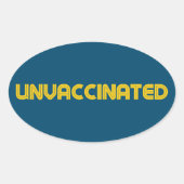 予防接種を受けていないラベル 楕円形シール (正面)