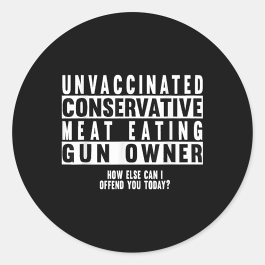 予防接種を受けていない保食べ護的な肉の銃所有者 ラウンドシール (正面)