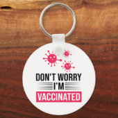 予防接種を受ける心配はない キーホルダー (正面)