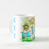 予防接種を受ける コーヒーマグカップ (正面左)