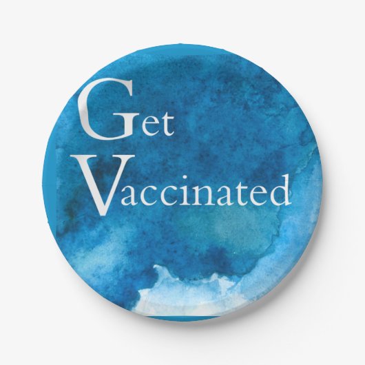 予防接種を受ける ペーパープレート (正面)