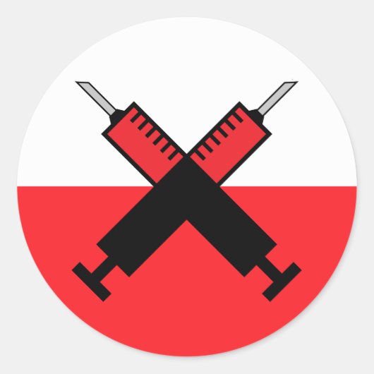 予防接種を受ける ラウンドシール (正面)