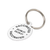 予防接種を受けカスタムる日付と文字 ペット　ネームタグ (側面)