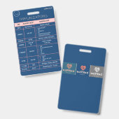 予防接種クイックリファレンスバッジ バッジ (正面＆裏面)