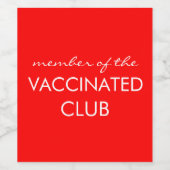 予防接種クラブの赤いメンバー ワインラベル (シングルラベル)