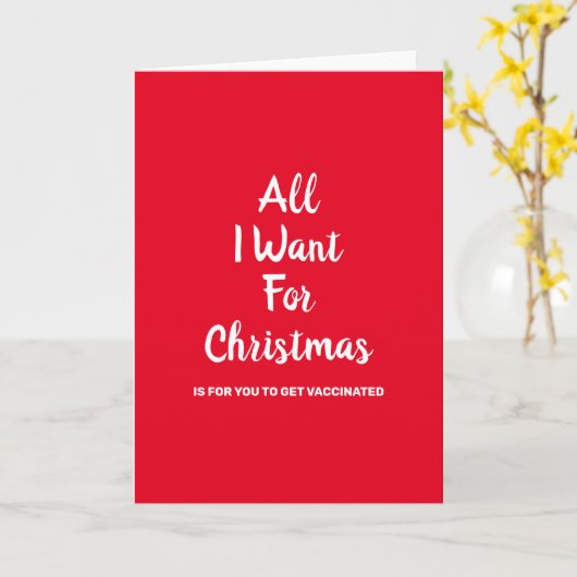 予防接種クリスマス カード (黄色い花)