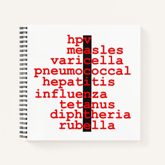 予防接種ノート ノートブック (正面)