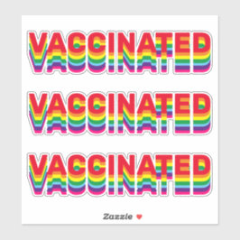 予防接種プライドlgbtゲイレインボーカラーレトロ シール