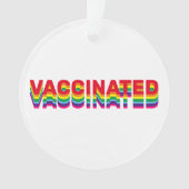 予防接種プライドlgbtゲイレインボーレトロカラー オーナメント (正面)