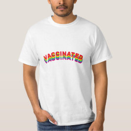 予防接種プライドlgbt lgbtqゲイ曲線レインボー tシャツ