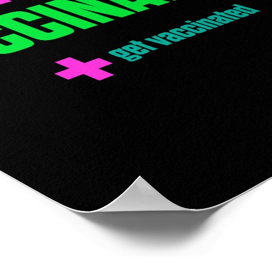 予防接種ワクチン接種のプロ予防接種を受ける ポスター (角)