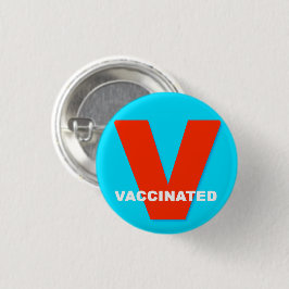 予防接種ワクチン接種のVaxxedボタン 缶バッジ