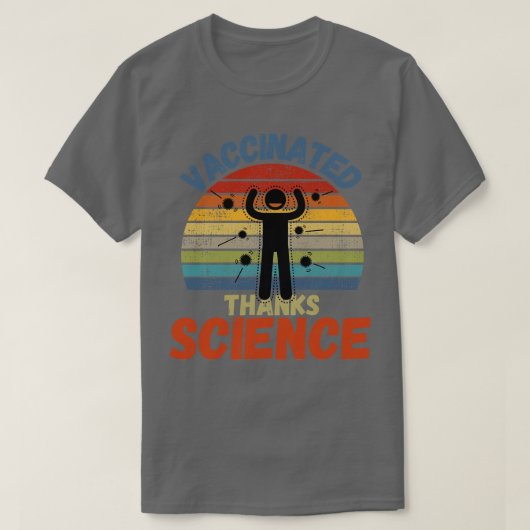 予防接種感謝してい科 Tシャツ (デザイン正面)