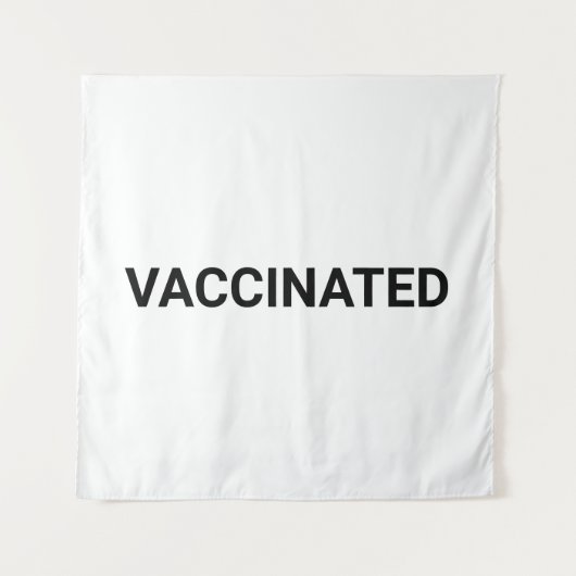 予防接種、カスタマイズ可能な白黒 タペストリー (正面)