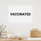 予防接種、カスタマイズ可能な白黒 ポスター (キッチン)