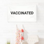 予防接種、カスタマイズ可能な白黒 横断幕 (インサイチュ)