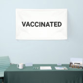 予防接種、カスタマイズ可能な白黒 横断幕 (トレードショー)