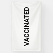 予防接種、カスタマイズ可能な白黒 横断幕 (縦)