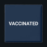 予防接種、ネイビーブルーのカスタマイズ可能な磁石 マグネット<br><div class="desc">予防接種、ネイビーブルーのカスタマイズ可能な磁石、サイン。ミニマルシンプルスエレガントスタイルネイビーブルーとホワイト</div>