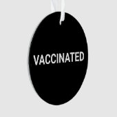 予防接種、白黒のカスタマイズ可能な標識オーナメント オーナメント (正面)