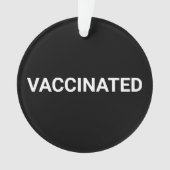 予防接種、白黒のカスタマイズ可能な標識オーナメント オーナメント (正面)