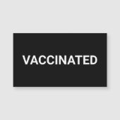 予防接種、白黒カスタマイズ可能マグネット (正面)