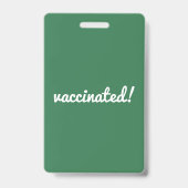 予防接種 Coronavirus Covid Pro Vaccine Green バッジ (裏面)