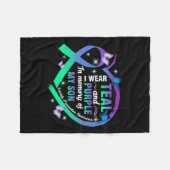 予防認識度I衣服ティール(緑がかった色)パープルfor My Son フリースブランケット (正面(横))