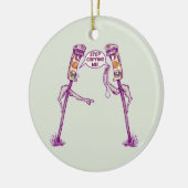 争っている信号 セラミックオーナメント (左)