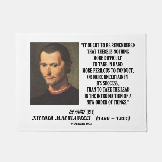 事のマキアベリの鉛の紹介の新しい順序 ドアマット (正面)