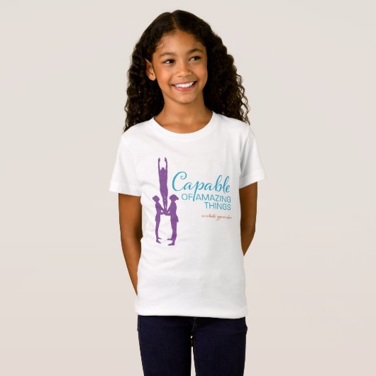 事の女の子のacroのTシャツを驚かせることができる Tシャツ (正面フル)