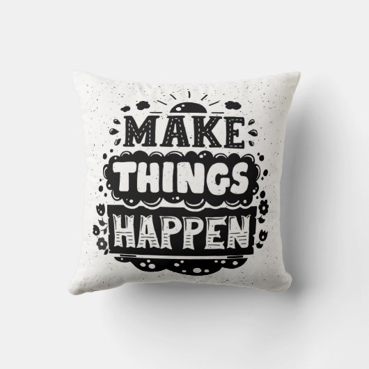 事を起こらせます クッション (裏面)