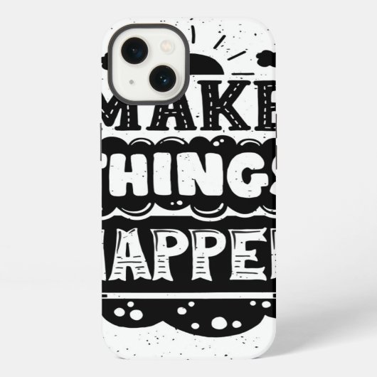 事を起こらせます iPhoneケース (裏面)