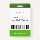 事カスタム業従業員写真文字ライムグリーン バッジ (裏面)