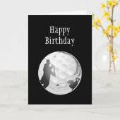 事一般的なゴルフ誕生日を愛します カード (黄色い花)