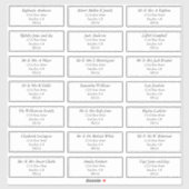 事前にアドレス指定されたゲスト名住所 シール (シート)