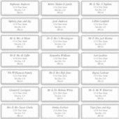 事前にアドレス指定されたゲスト名住所 シール (正面)