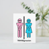 事前にアドレス指定されたドナルド・トランプのTRANSgressionはがき ポストカード (スタンド正面)