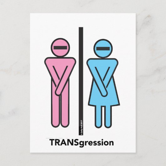 事前にアドレス指定されたドナルド・トランプのTRANSgressionはがき ポストカード (正面)
